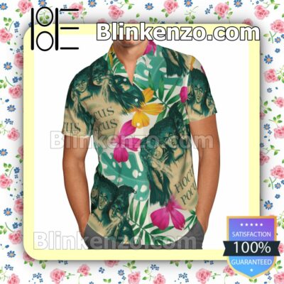 Hocus Pocus Flowery  Summer Hawaiian Shirt, Mens Shorts