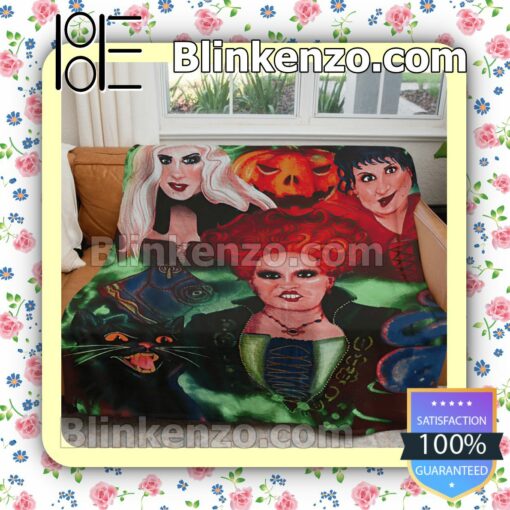 Hocus Pocus Sanderson Sister Halloween Customized Handmade Blankets b