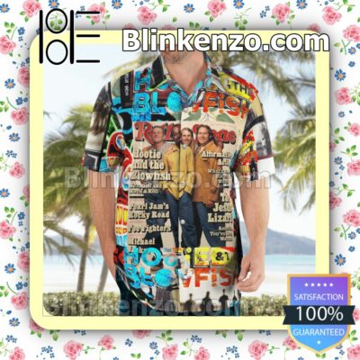 Hootie & the Blowfish Rock Band  Summer Hawaiian Shirt, Mens Shorts a