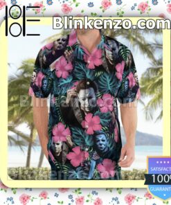 Horror Characters Halloween Michael Myers Tropical Summer Shirts c