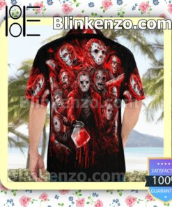 Horror Characters Halloween Red And Black Summer Shirts a