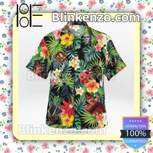 Horror Characters Movie Tropical Summer Shirts a