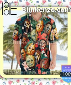 Horror Characters Tropical Summer Shirts b