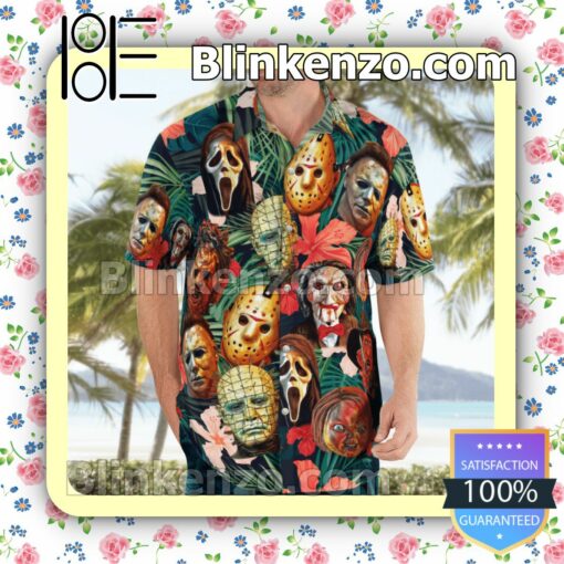 Horror Characters Tropical Summer Shirts b