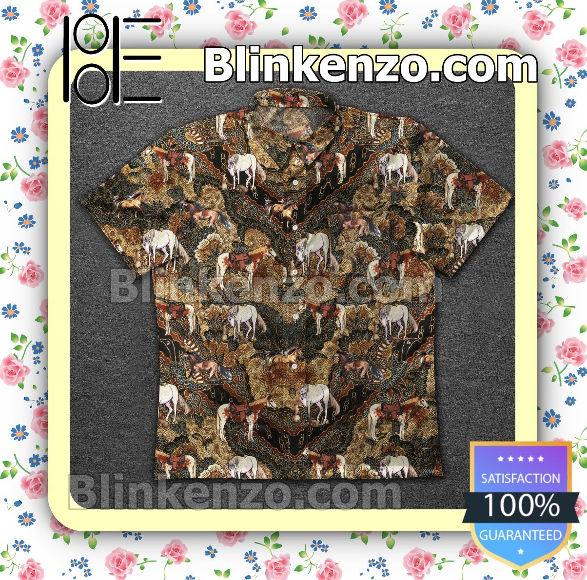 Review Horse Batik Pattern Summer Shirts