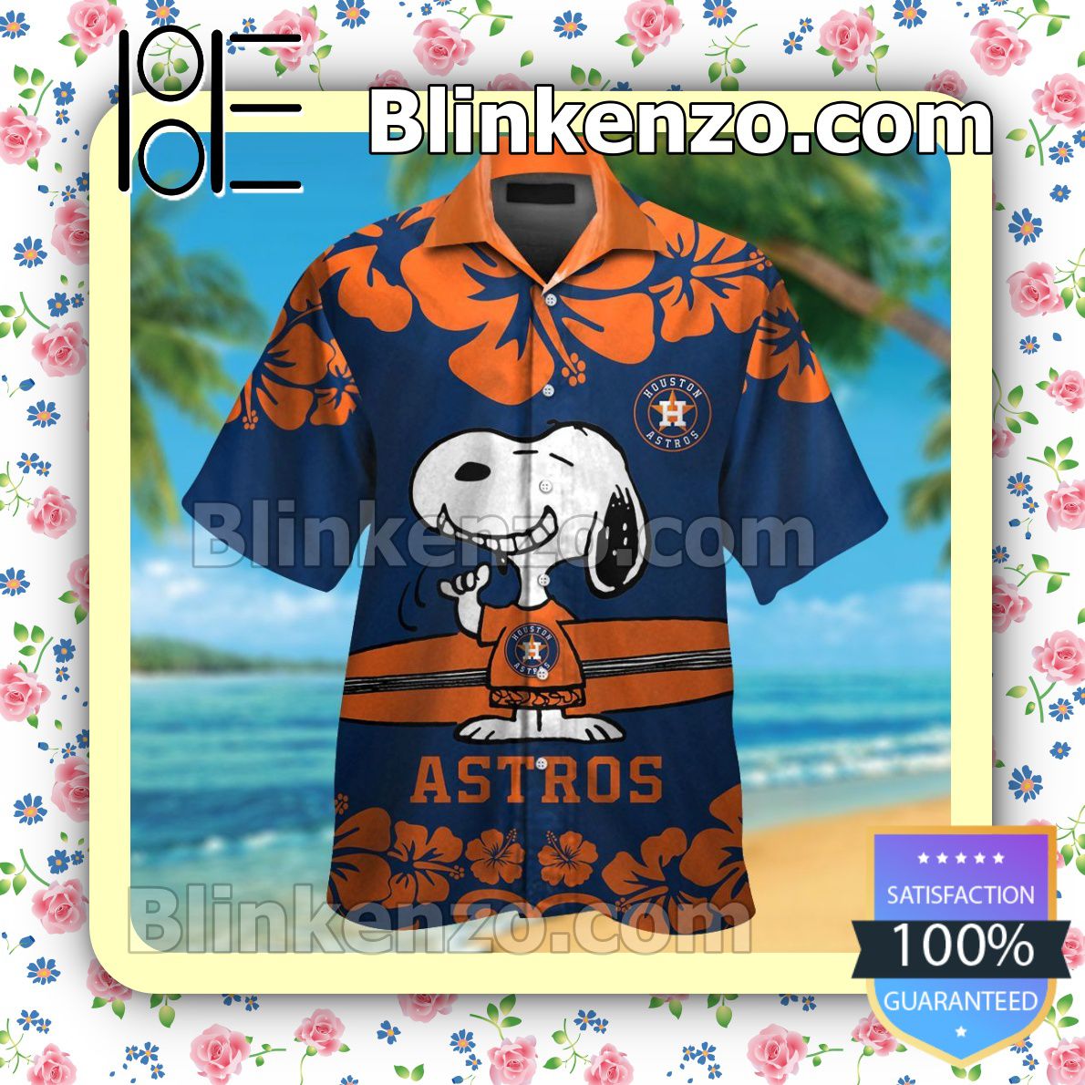Houston Astros Snoopy Hawaiian Shirt & Short