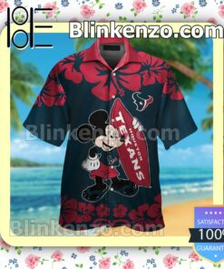 Houston Texans & Mickey Mouse Mens Shirt, Swim Trunk