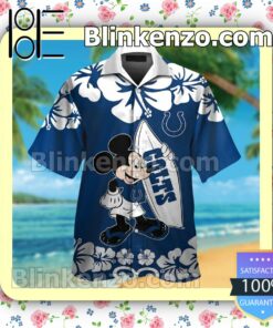 Indianapolis Colts & Mickey Mouse Mens Shirt, Swim Trunk