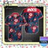 Inxs Red Tropical Floral Navy Summer Shirts