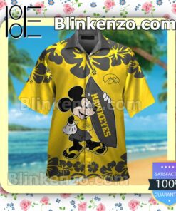 Iowa Hawkeyes & Mickey Mouse Mens Shirt, Swim Trunk