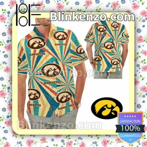 Iowa Hawkeyes Retro Vintage Style Mens Shirt, Swim Trunk