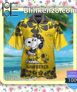 Iowa Hawkeyes & Snoopy Mens Shirt, Swim Trunk