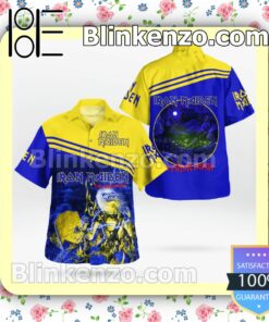 Iron Maiden Live After Death Mix Blue And Yellow Summer Shirts