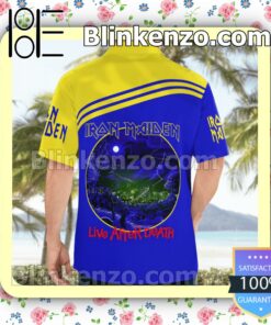 Iron Maiden Live After Death Mix Blue And Yellow Summer Shirts a
