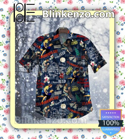 It's A Wonderful Life Every Time A Bell Rings An Angel Gets His Wings Christmas Button-down Shirts