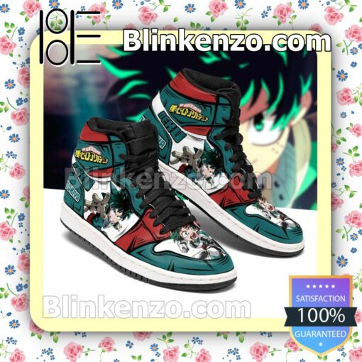 Izuku Midoriya My Hero Academia Deku Anime Air Jordan 1 Mid Shoes