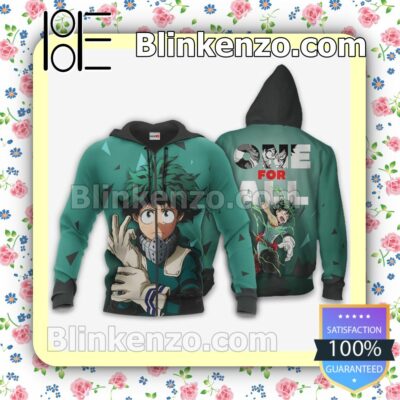 Izuku Midoriya One For All My Hero Academia Anime Personalized T-shirt, Hoodie, Long Sleeve, Bomber Jacket