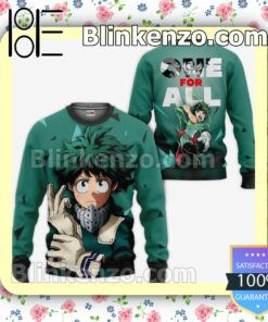 Izuku Midoriya One For All My Hero Academia Anime Personalized T-shirt, Hoodie, Long Sleeve, Bomber Jacket a