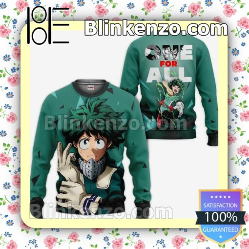 Izuku Midoriya One For All My Hero Academia Anime Personalized T-shirt, Hoodie, Long Sleeve, Bomber Jacket a