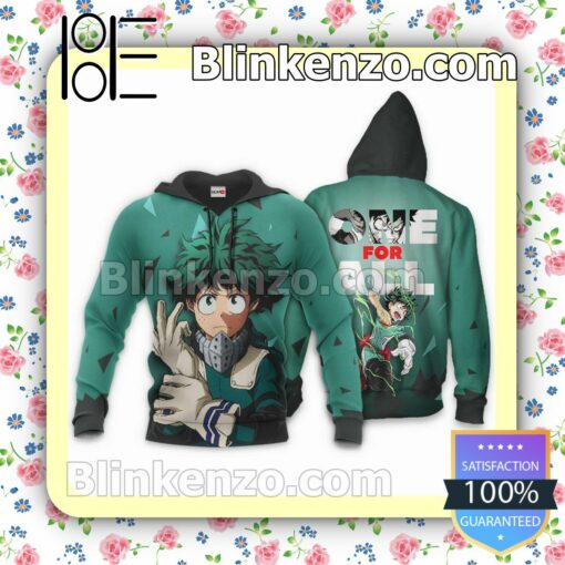 Izuku Midoriya One For All My Hero Academia Anime Personalized T-shirt, Hoodie, Long Sleeve, Bomber Jacket b