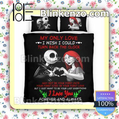 Jack And Sally I Love You Forever And Always Queen King Quilt Blanket Set