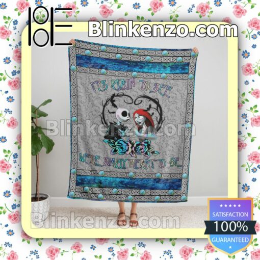 Jack And Sally It's Plain To See We're Simply Meant To Be Customized Handmade Blankets