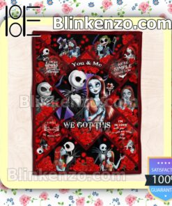 Jack And Sally Red Roses You And Me We Got This Customized Handmade Blankets a