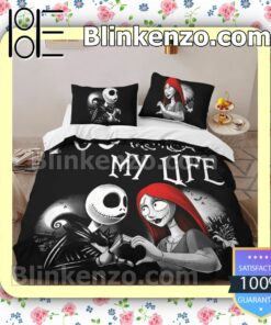 Jack And Sally You Look Like The Rest Of My Life Queen King Quilt Blanket Set b