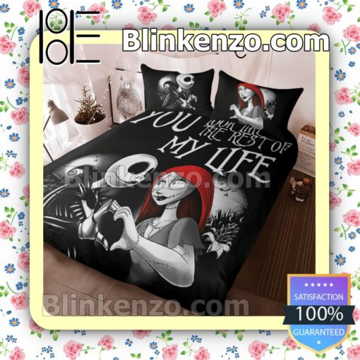 Jack And Sally You Look Like The Rest Of My Life Queen King Quilt Blanket Set c