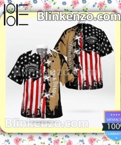 Jack Daniel's American Flag Color Summer Hawaiian Shirt