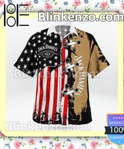 Jack Daniel's American Flag Color Summer Hawaiian Shirt a