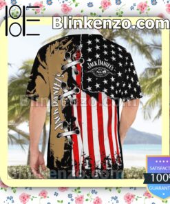 Jack Daniel's American Flag Color Summer Hawaiian Shirt c