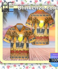 Jack Daniel's Palm Tree Sunset Summer Hawaiian Shirt