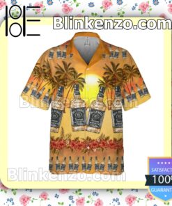 Jack Daniel's Palm Tree Sunset Summer Hawaiian Shirt a