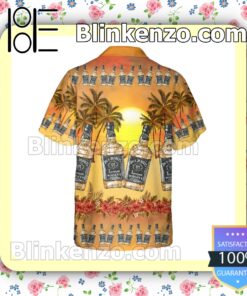Jack Daniel's Palm Tree Sunset Summer Hawaiian Shirt b