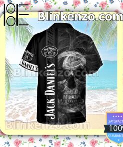 Jack Daniel's Smoky Skull Black Summer Hawaiian Shirt a