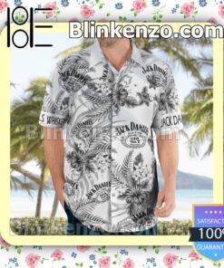 Jack Daniel's Summer White Summer Hawaiian Shirt b