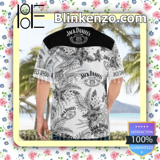 Jack Daniel's Summer White Summer Hawaiian Shirt c