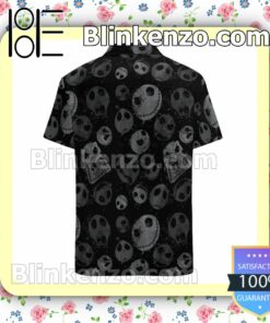 Jack Skellington Smoky Emotions Pattern Black Summer Hawaiian Shirt, Mens Shorts a