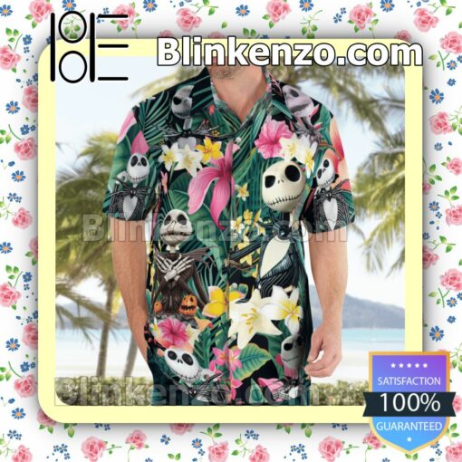 Jack Skellington Tropical Summer Shirts b