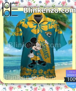 Jacksonville Jaguars & Mickey Mouse Mens Shirt, Swim Trunk