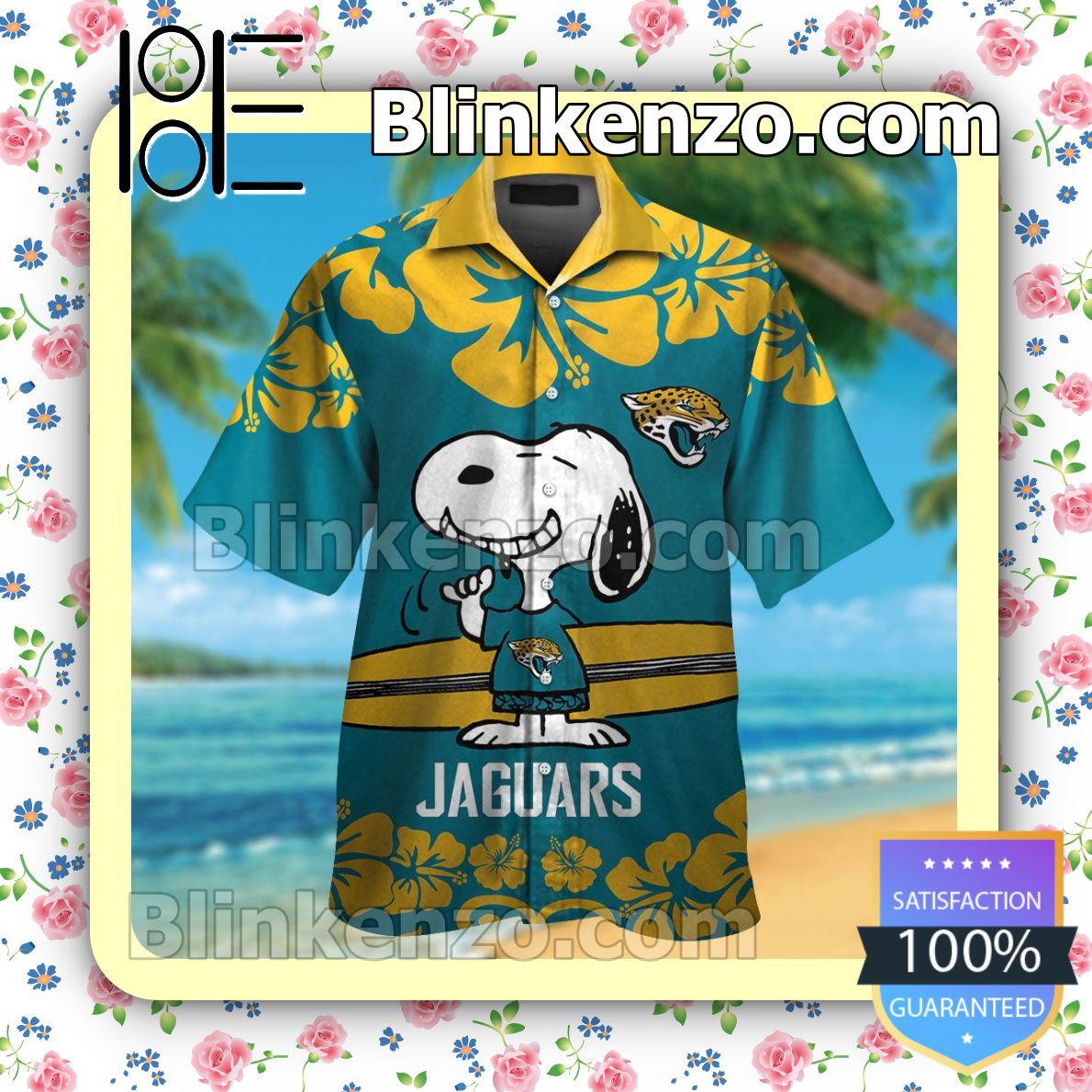 Jacksonville Jaguars & Snoopy Mens Shirt, Swim Trunk