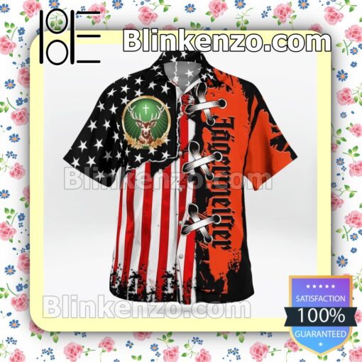 Jagermeister American Flag Color Summer Hawaiian Shirt a
