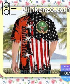 Jagermeister American Flag Color Summer Hawaiian Shirt c