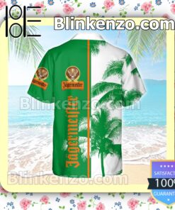 Jagermeister Palm Tree White Green Summer Hawaiian Shirt b