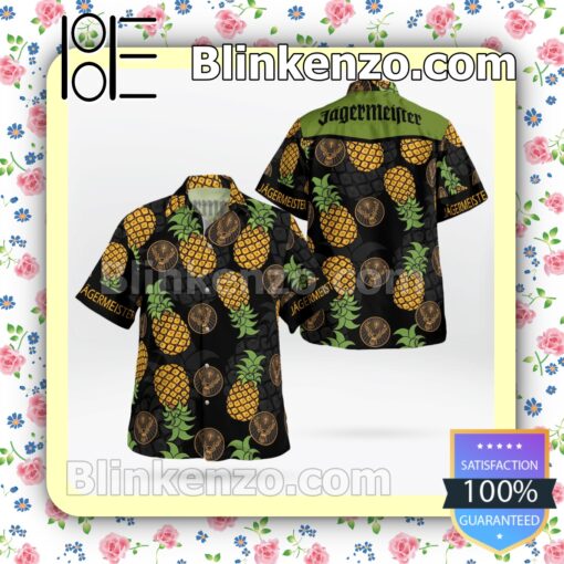 Jagermeister Pineapple Black Summer Hawaiian Shirt a