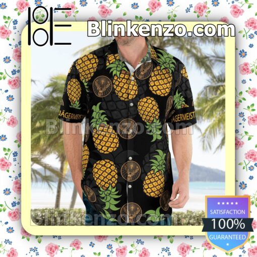 Jagermeister Pineapple Black Summer Hawaiian Shirt c