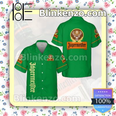 Jagermeister Whisky Green Summer Hawaiian Shirt a