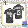 James Harden 13 Nets 2020-21 Earned Edition Black Jersey Inspired Style Summer Shirt