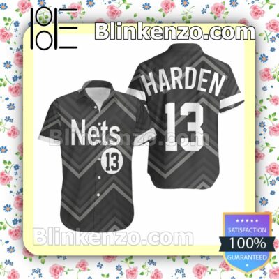 James Harden 13 Nets 2020-21 Earned Edition Black Jersey Inspired Style Summer Shirt